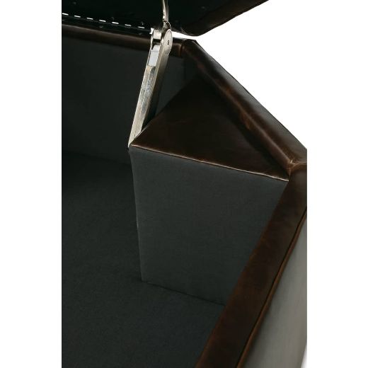 Picture of Othello 40" Octagon Leather Storage Ottoman